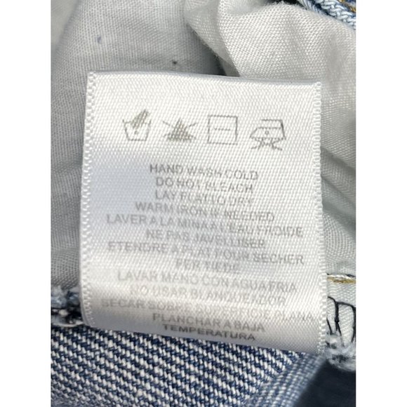 Fashion Nova High Rise Boyfriend Jeans Distressed Frayed Hem Light Wash Size 9 - Picture 11 of 11